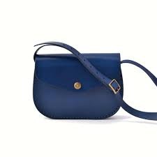 sac cuir bleu