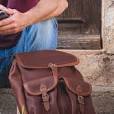 sac cuir naturel artisanal