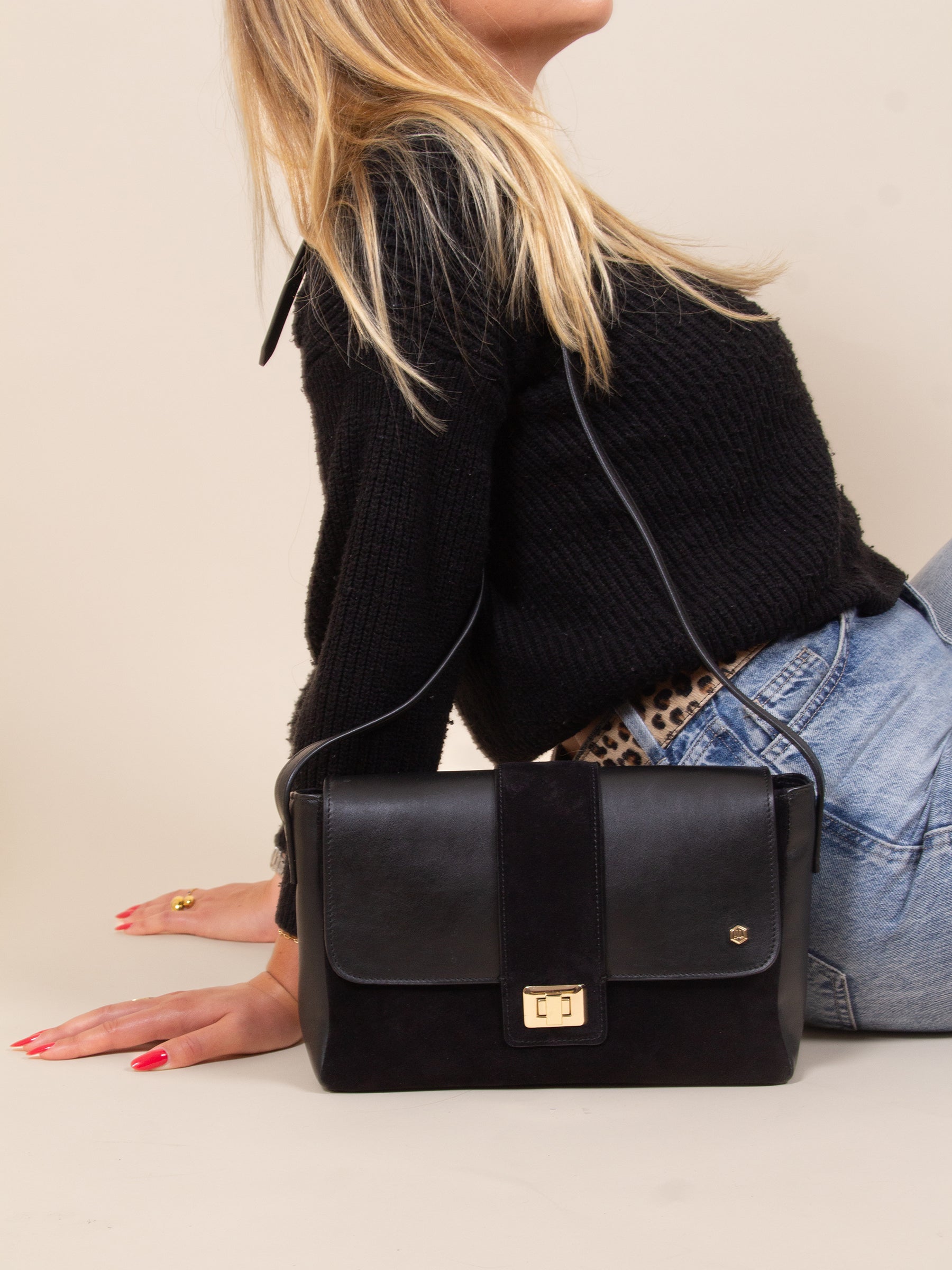 sac à main cuir noir femme